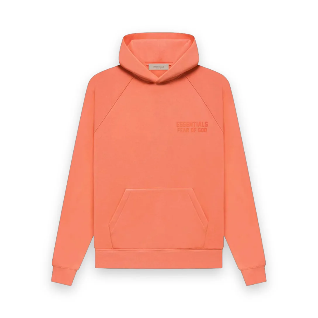 Essentials Fear Of God Coral Signature Hoodie 1