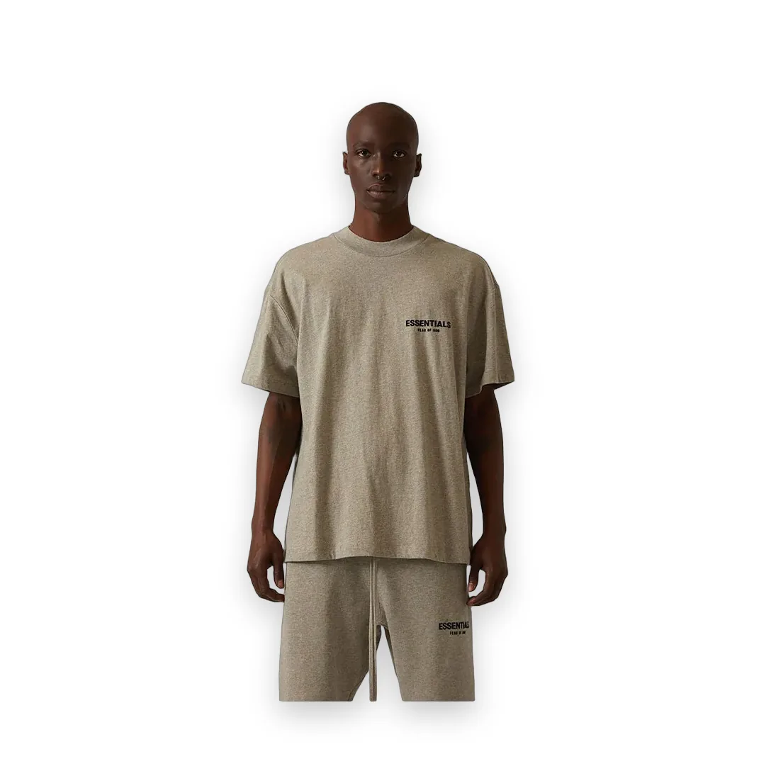 Essentials Fear Of God Dark Oatmeal T-Shirt 1