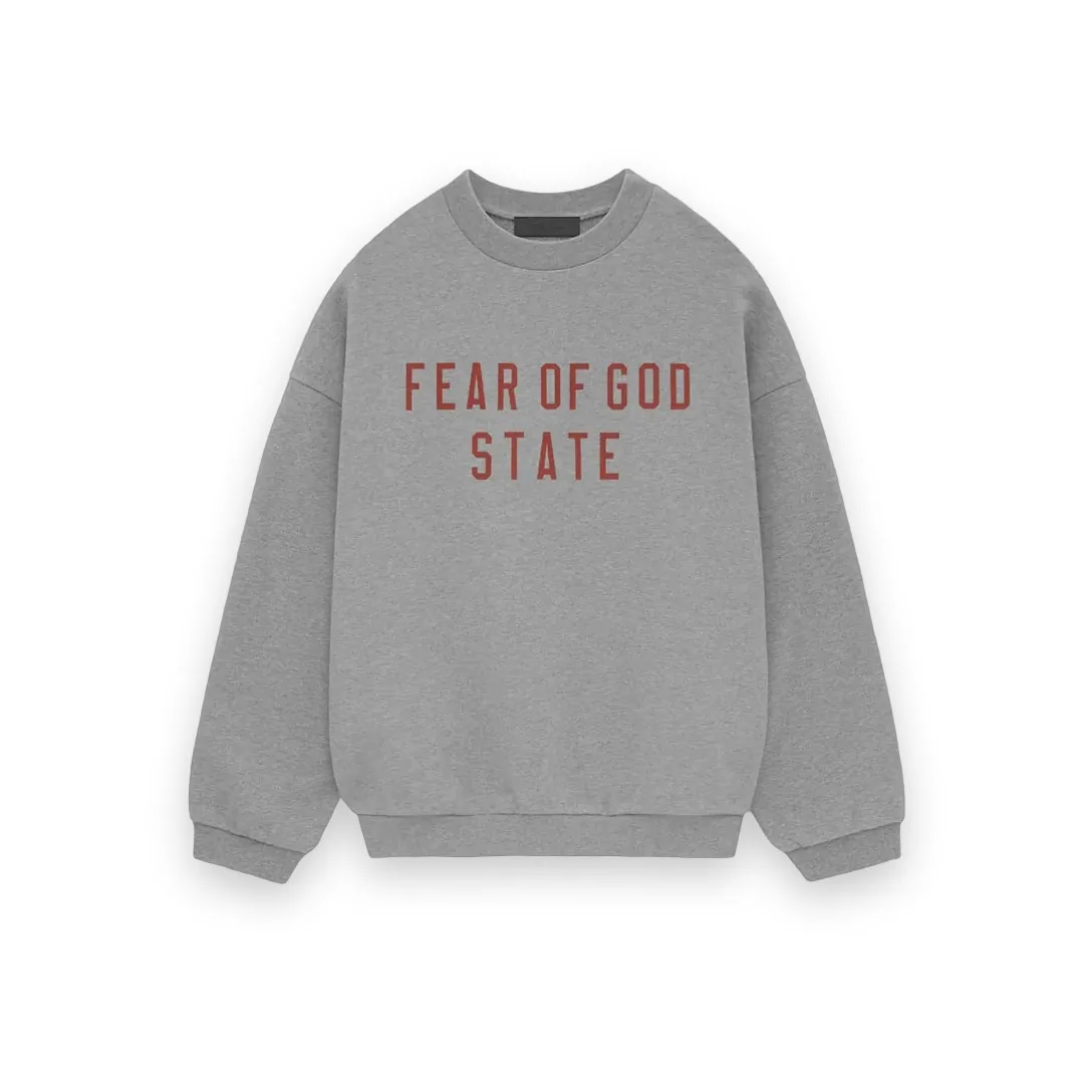Essentials Fear Of God Fleece Crewneck Dark Heather Sweatshirt 1