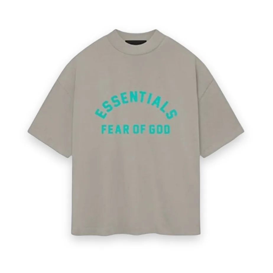 Essentials Fear Of God Flocking Seal Gray T-Shirt 1