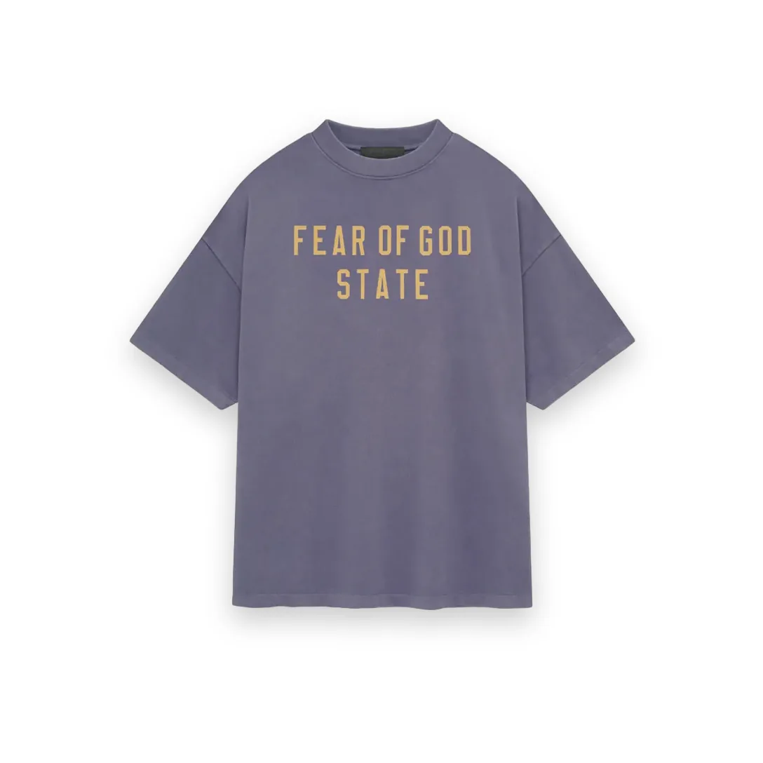 Essentials Fear Of God Heavy Crewneck Tee Lavender T Shirt 1