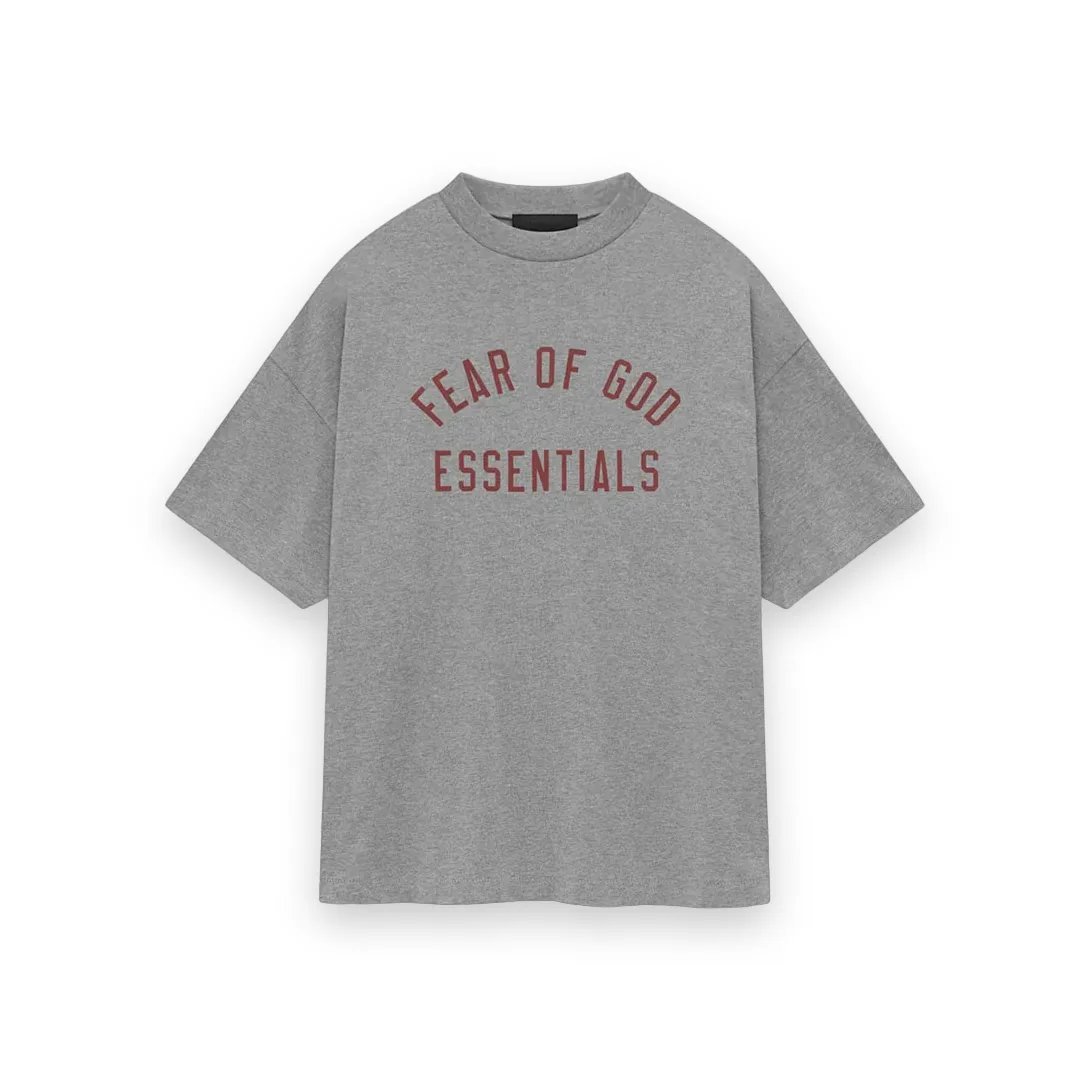 Essentials Fear Of God Jersey Crewneck T Shirt Gray 1