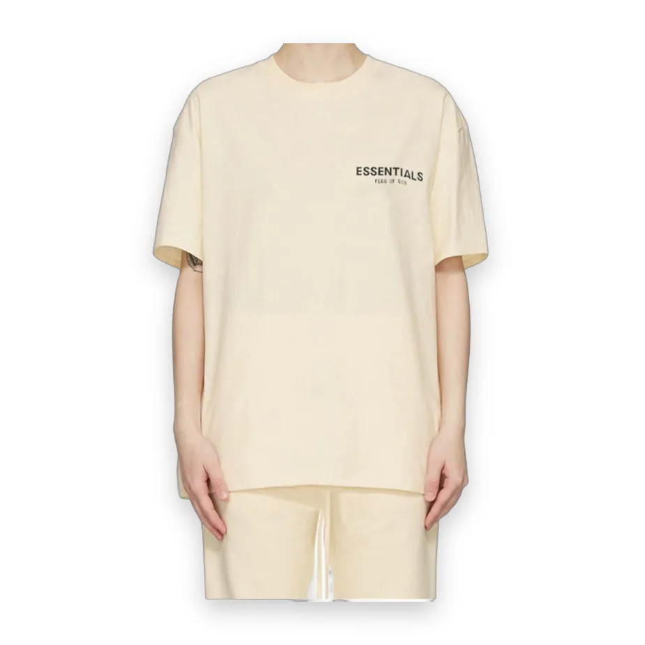 Essentials Fear Of God Reflective Apricot T-Shirt 1