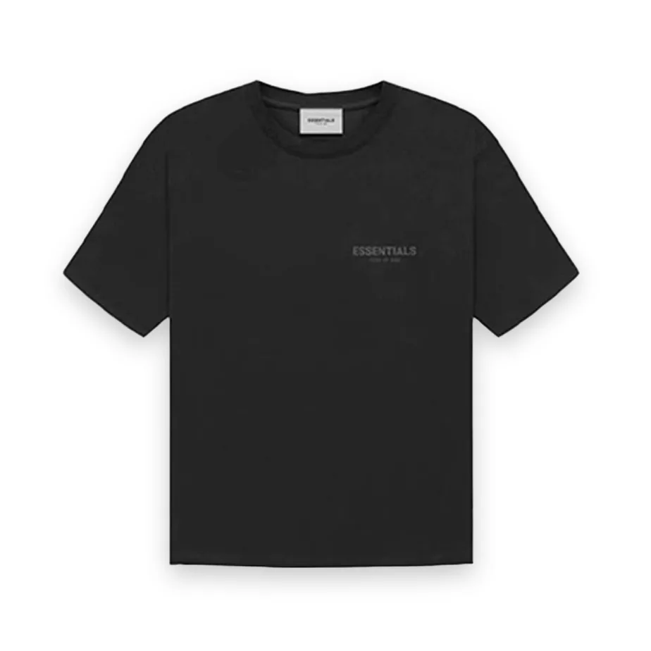 Essentials Fear Of God Reflective Black T-Shirt 1