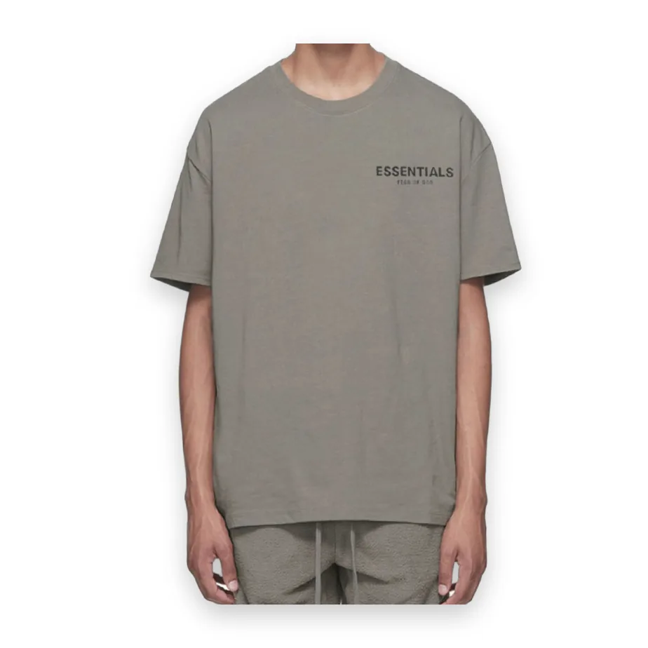 Essentials Fear Of God Reflective Charcoal Gray T-Shirt 1
