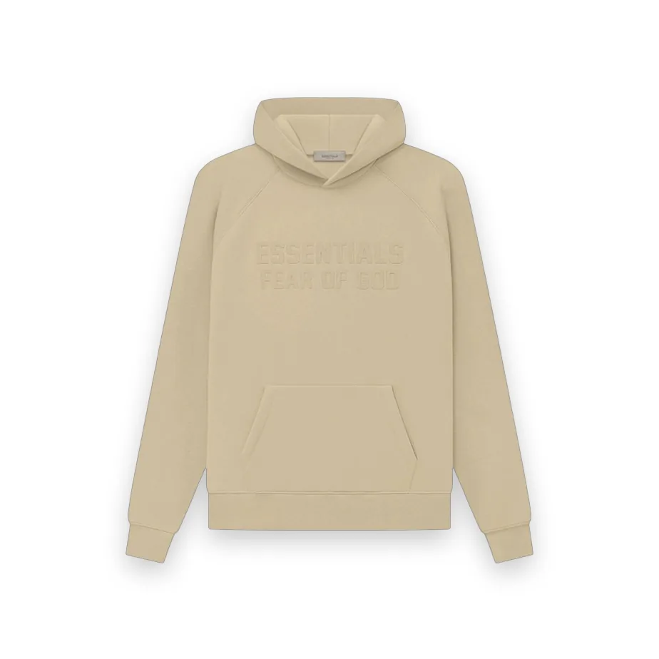 ESSENTIALS Flocked FOG Beach yellow Hoodie 1