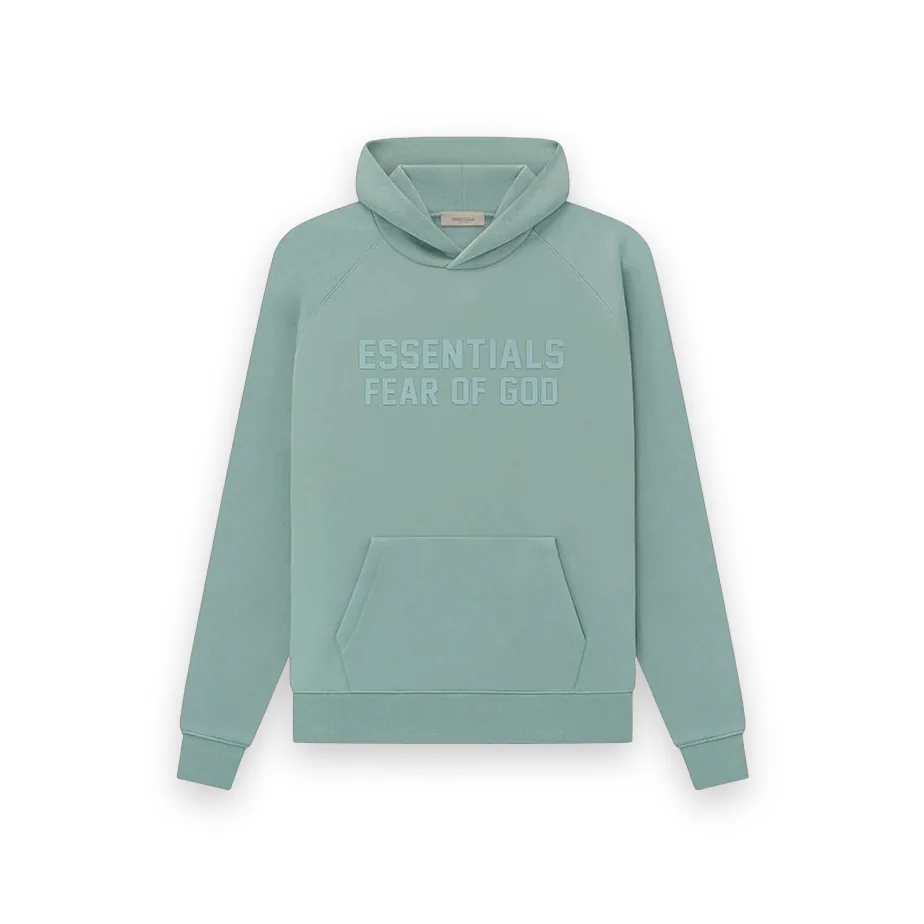 ESSENTIALS Flocked FOG Haze Blue Hoodie 1