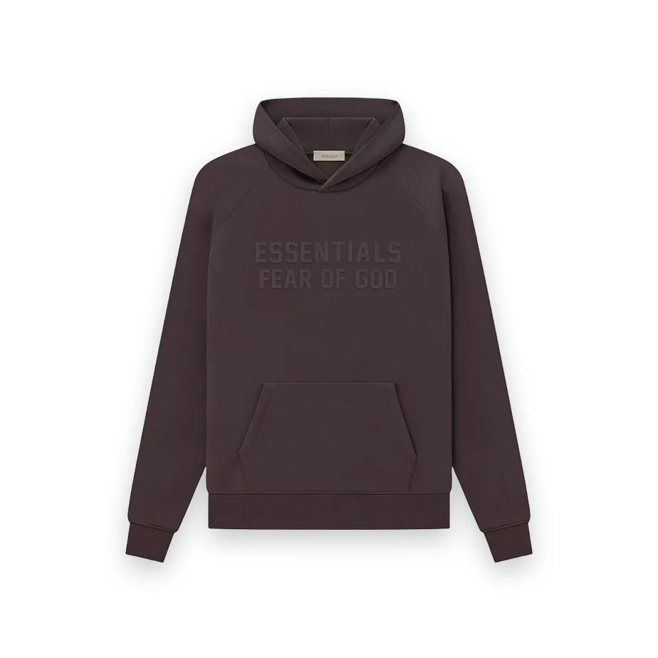ESSENTIALS Flocked FOG Plum Purple Hoodie 1