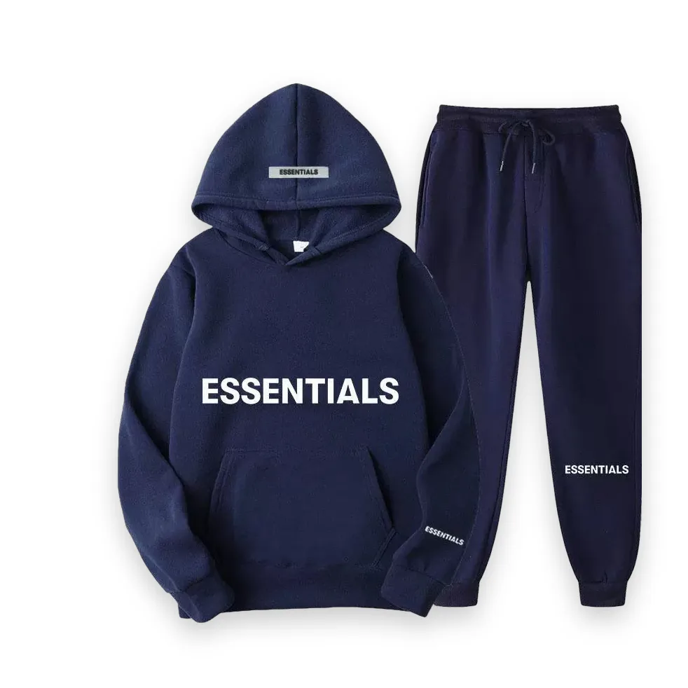 Essentials Spring Hooded Navy Blue Tracksuit 1