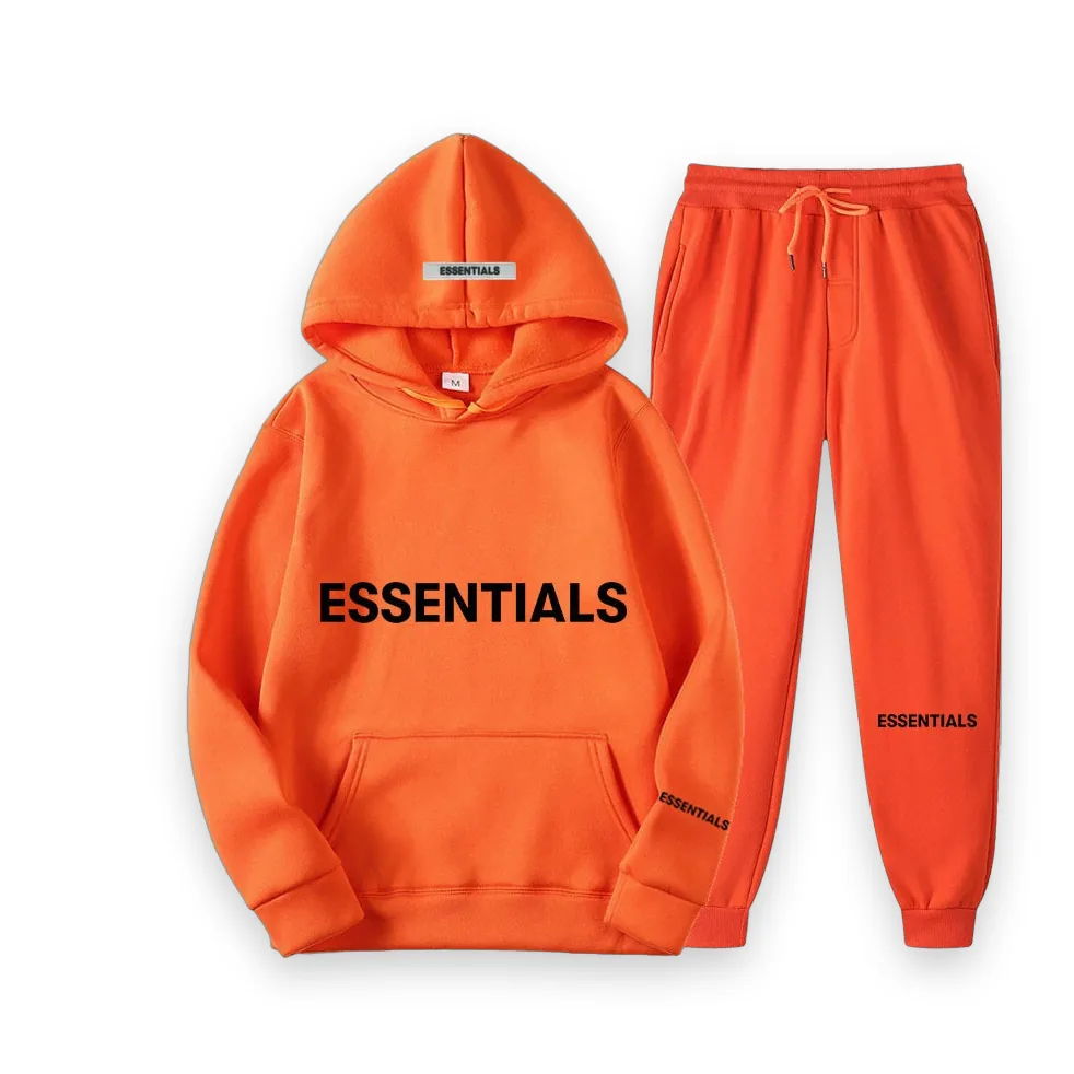 Essentials Spring Hooded Orange Tracksuit 1