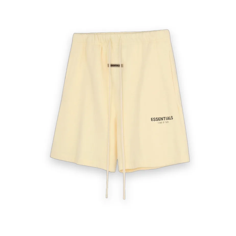 Fear Of God Essentials Beige Reflective Shorts 1