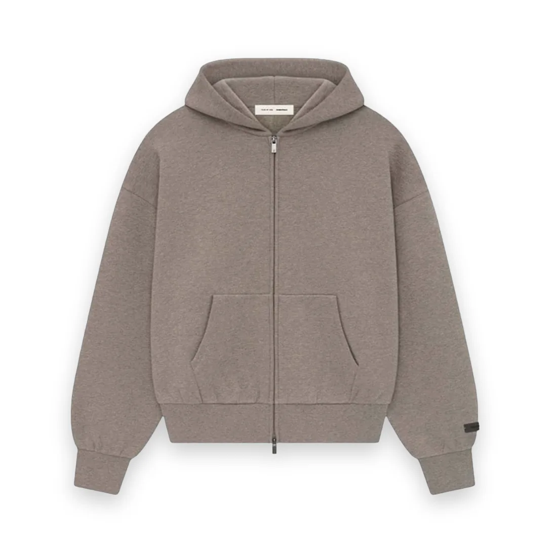 Fear of God Essentials Classic Full Zipper Hoodie Homestead Heather 1