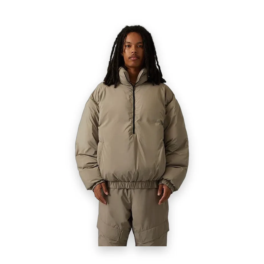 Fear of God Essentials Desert Taupe Quilted Pullover Jacket 1