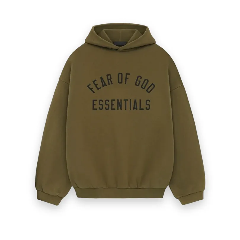 Fear of God Essentials Fleece Hoodie Coffee 1