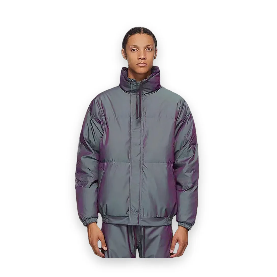 Fear of God ESSENTIALS Grey Iridescent Puffer Jacket 1