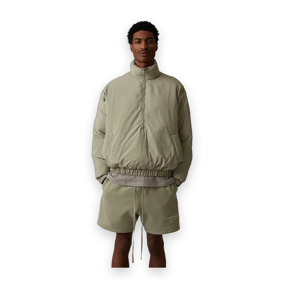 Fear of God Essentials Half Zip Satin Pullover Jacket 1