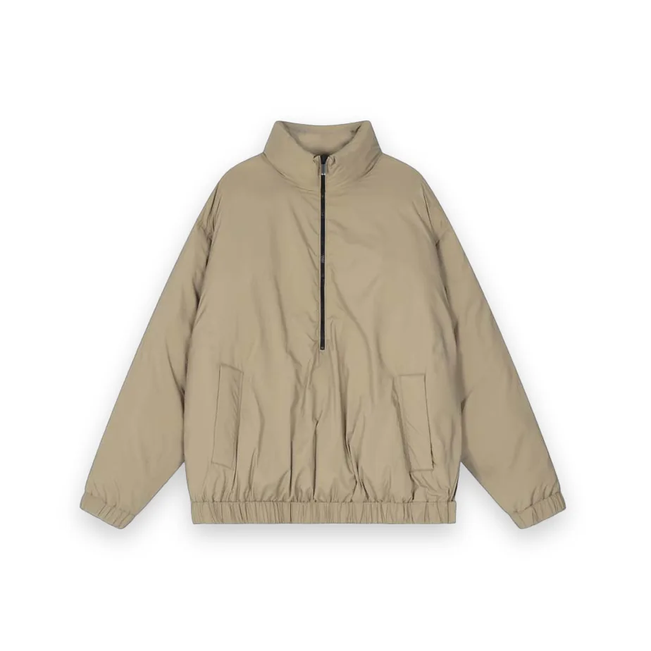 Fear of God Essentials Nylon Filled Halfzip Beige Jacket 1