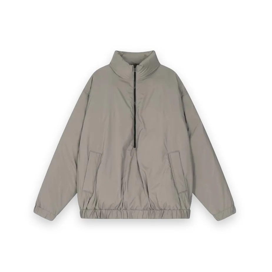 Fear of God Essentials Nylon Filled Halfzip Brown Jacket 1