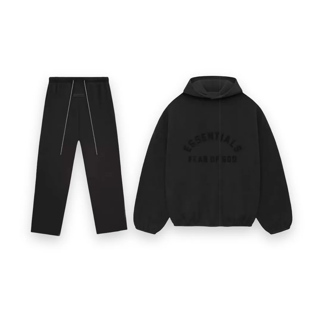 Fear of God Essentials Nylon Fleece Tracksuit Black 1